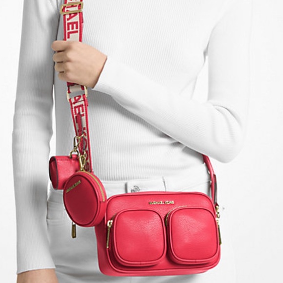 Michael Kors Red Crossbody Bag with Gold-Tone Hardware - Picture 7 of 8